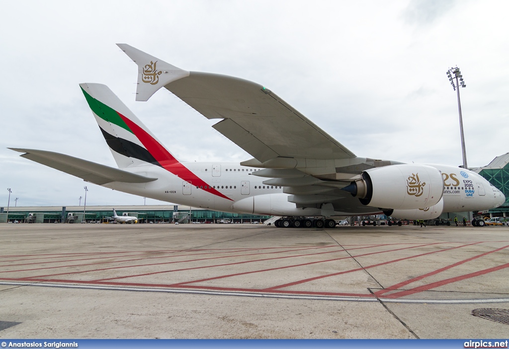 A6-EEB, Airbus A380-800, Emirates