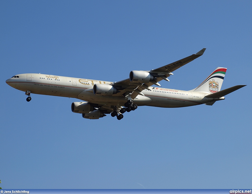 A6-EHB, Airbus A340-500, Etihad Airways