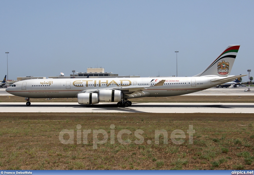 A6-EHC, Airbus A340-500, Etihad Airways