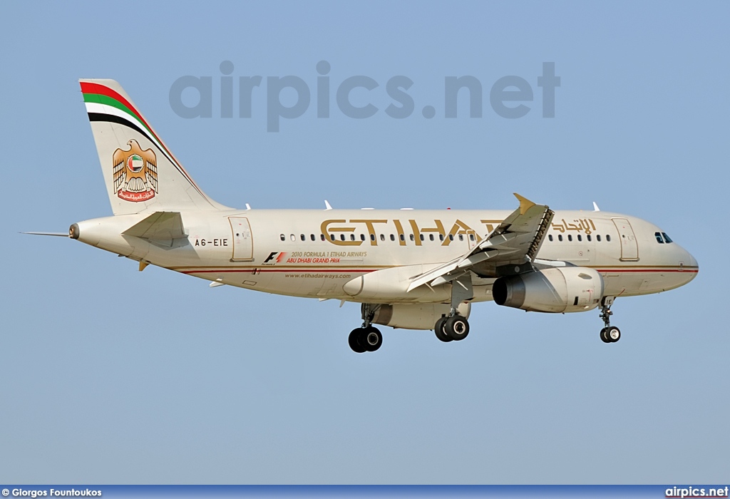 A6-EIE, Airbus A319-100LR, Etihad Airways