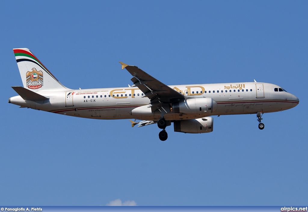 A6-EIK, Airbus A320-200, Etihad Airways