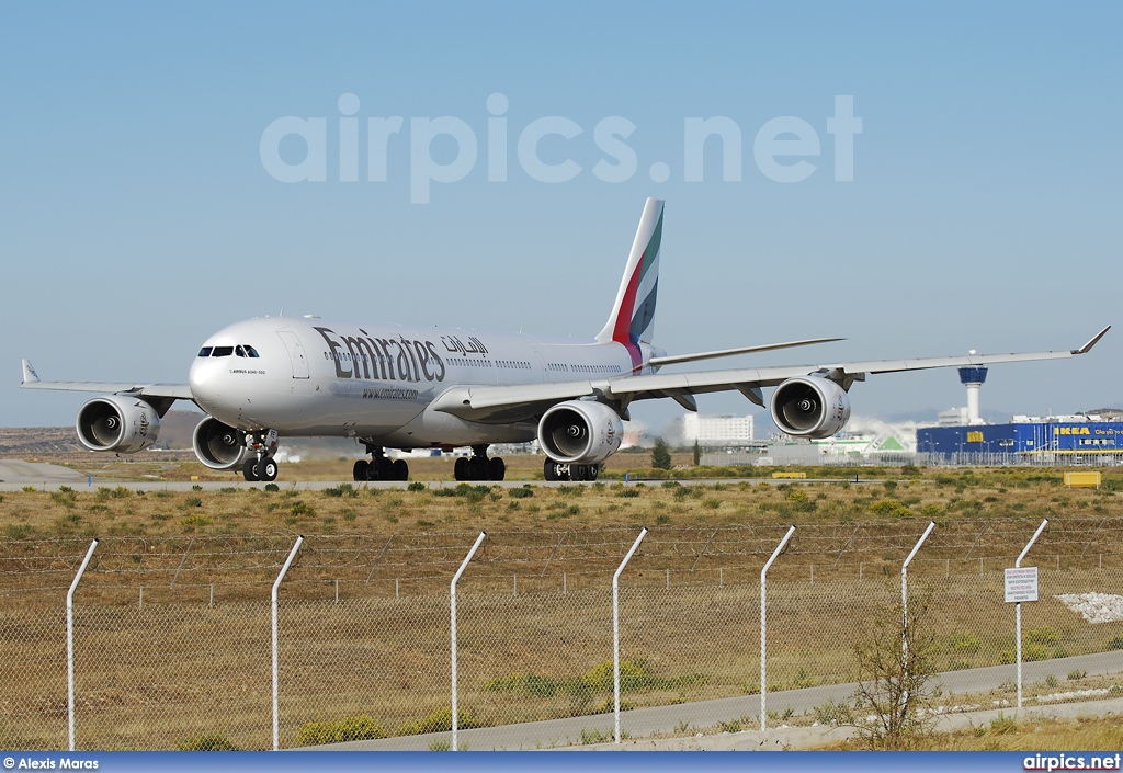 A6-ERE, Airbus A340-500, Emirates