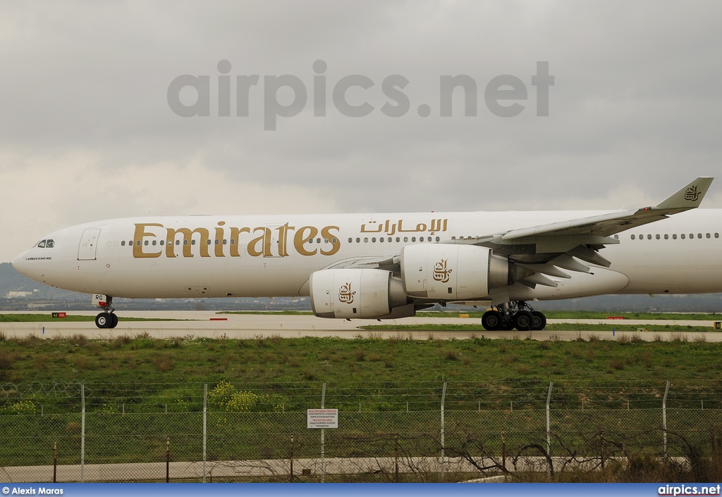 A6-ERG, Airbus A340-500, Emirates