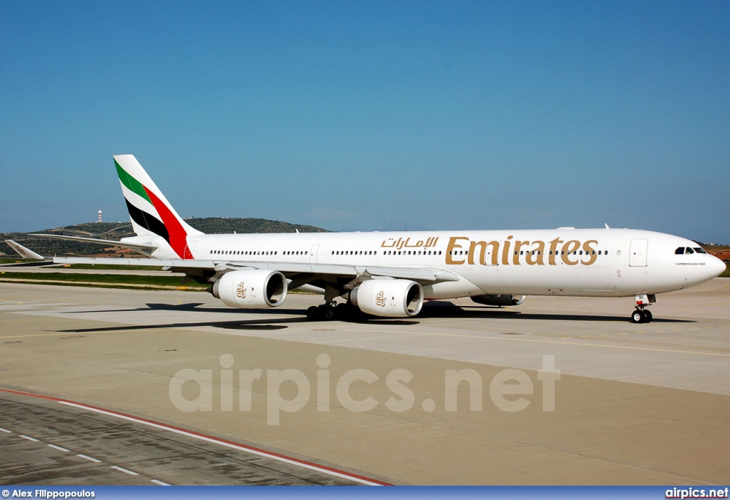 A6-ERI, Airbus A340-500, Emirates