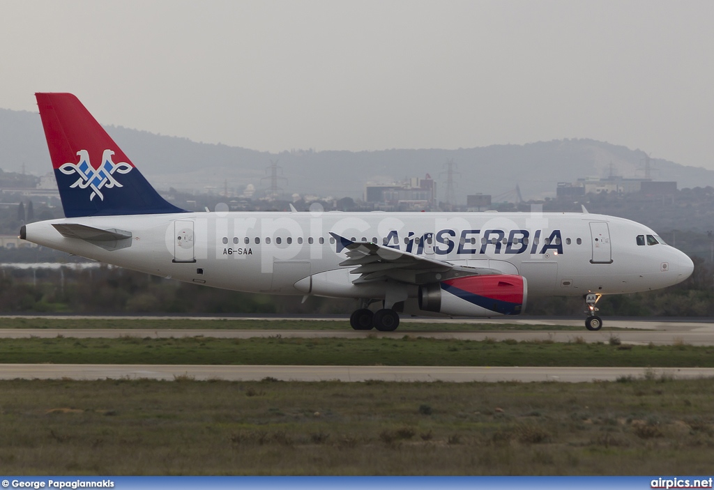 A6-SAA, Airbus A319-100, Air Serbia