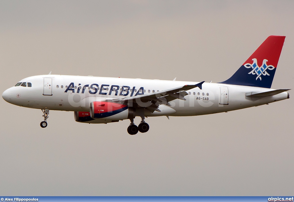 A6-SAB, Airbus A319-100, Air Serbia