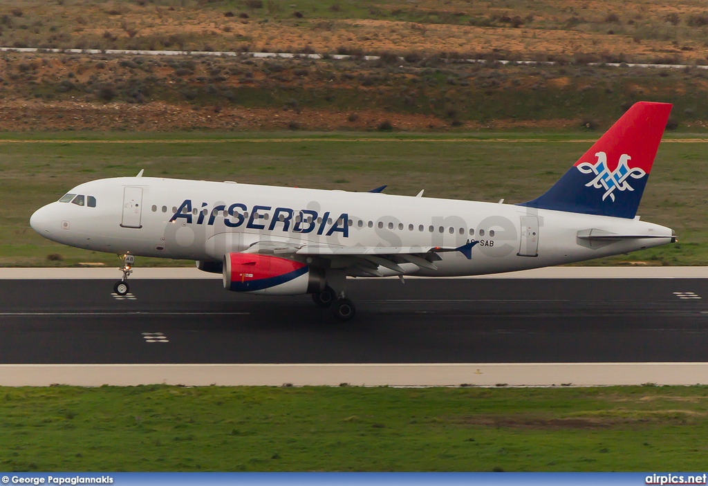 A6-SAB, Airbus A319-100, Air Serbia