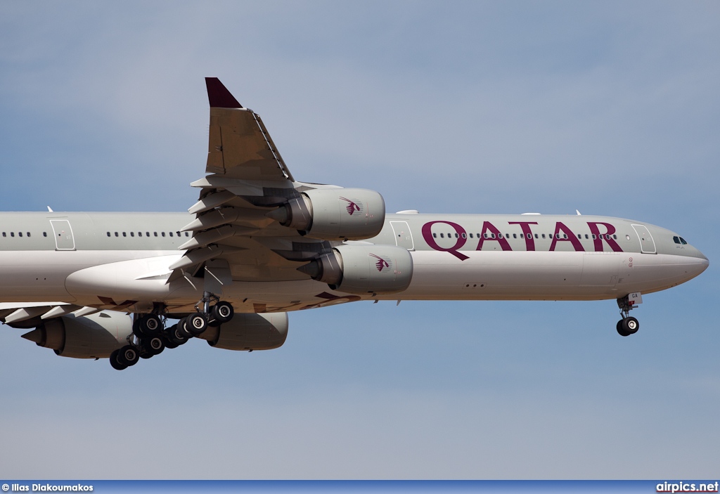 A7-AGA, Airbus A340-600, Qatar Airways