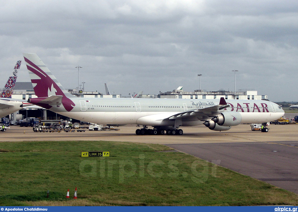 A7-AGA, Airbus A340-600, Qatar Airways