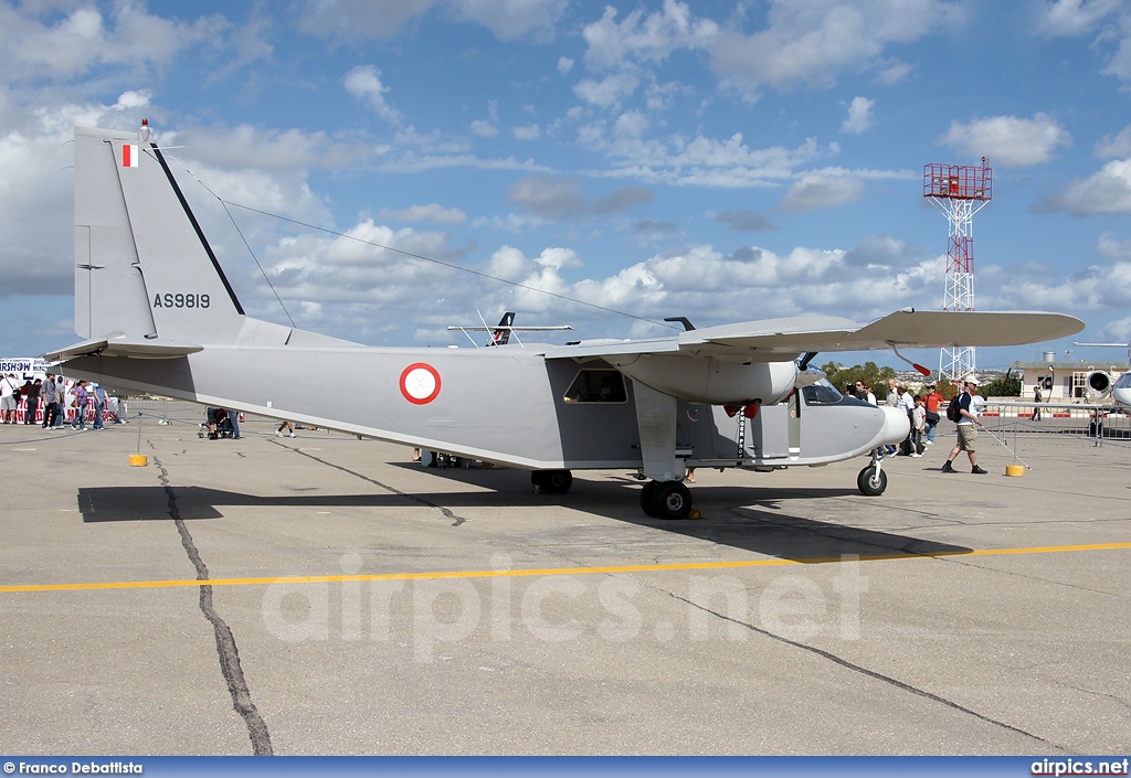 AS9819, Britten-Norman BN-2B Islander II, Malta Air Force