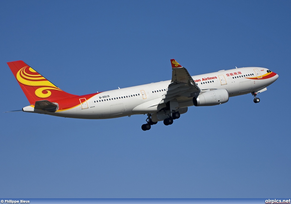 B-6519, Airbus A330-200, Hainan Airlines