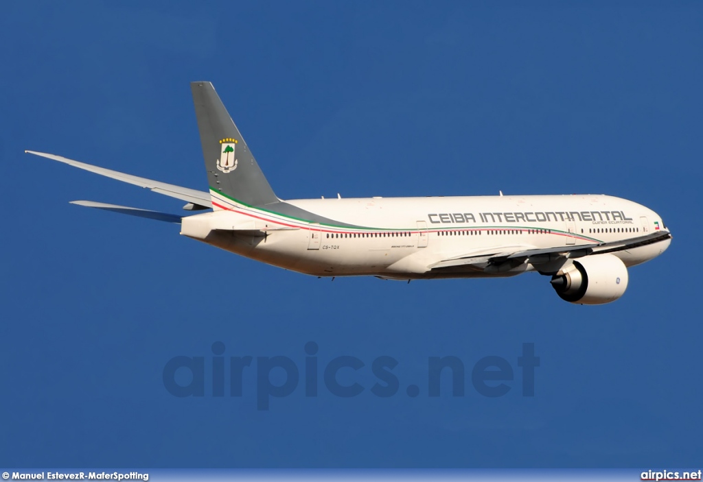CS-TQX, Boeing 777-200LR, Ceiba International