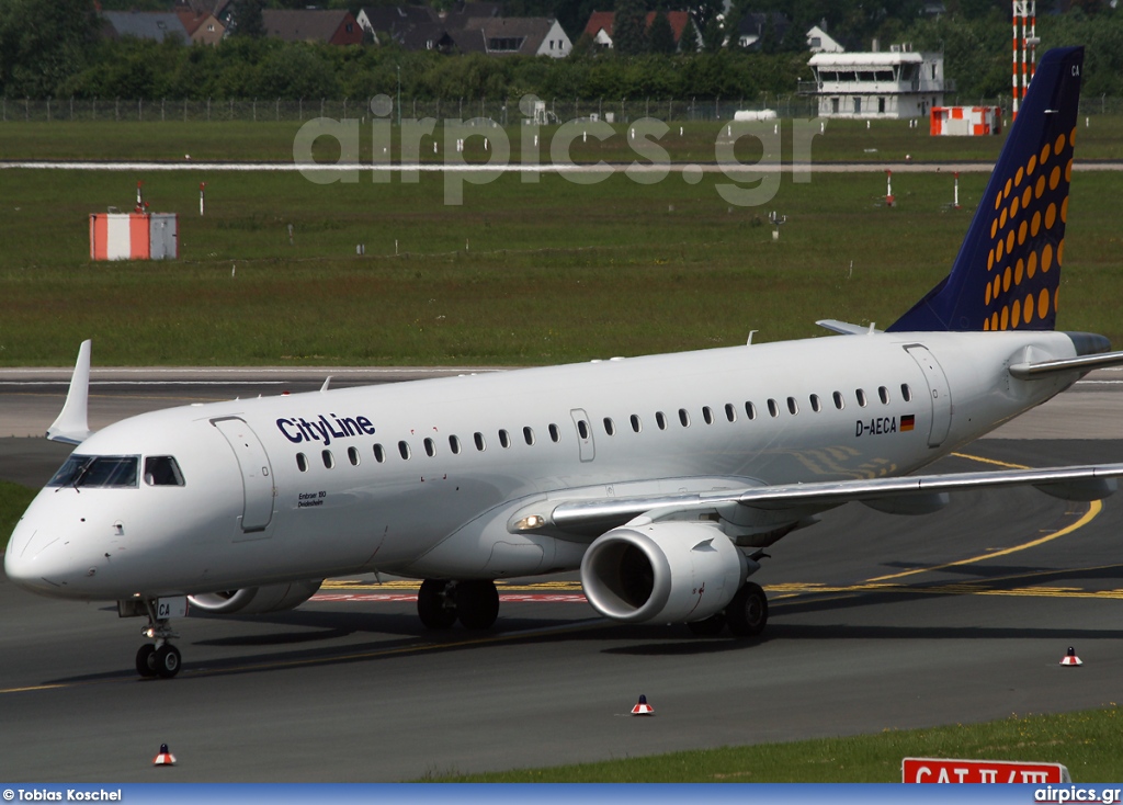 D-AECA, Embraer ERJ 190-100LR (Embraer 190), Lufthansa CityLine