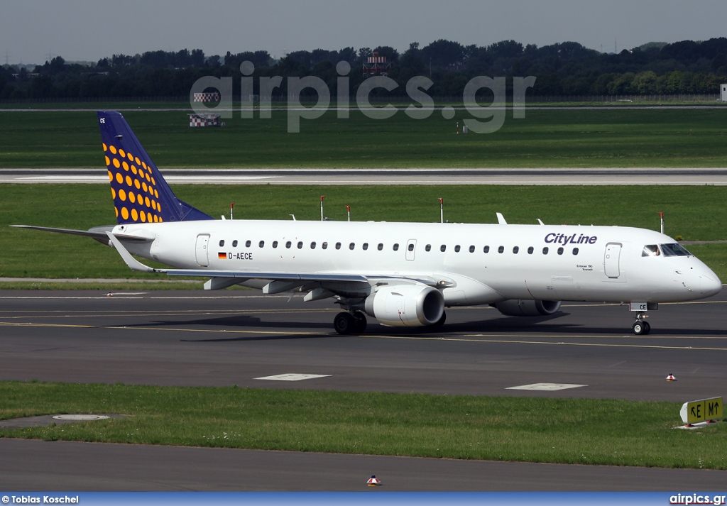 D-AECE, Embraer ERJ 190-100LR (Embraer 190), Lufthansa CityLine