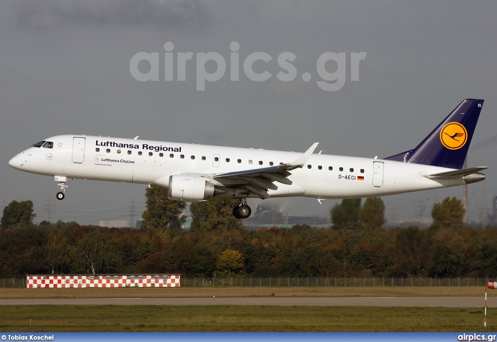 D-AECI, Embraer ERJ 190-100LR (Embraer 190), Lufthansa CityLine