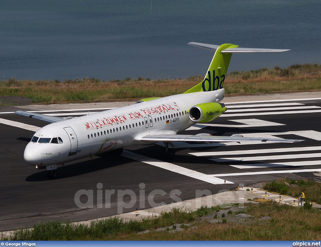 D-AGPO, Fokker F100, dba (Deutsche BA)