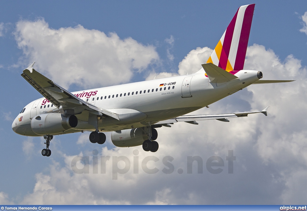 D-AGWB, Airbus A319-100, Germanwings