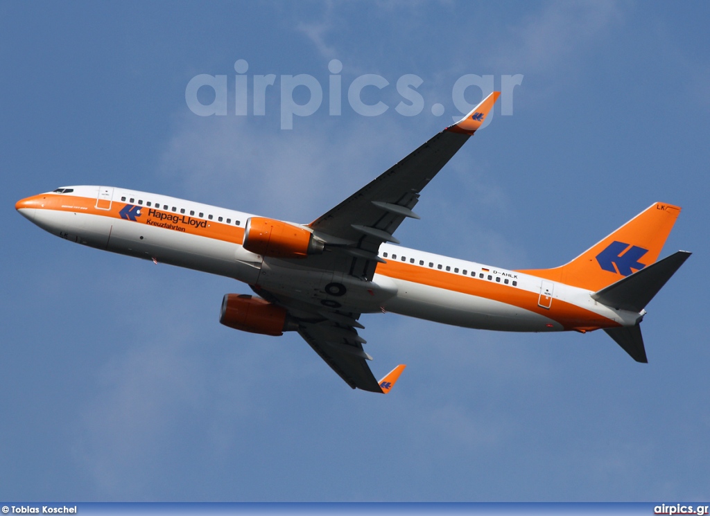 D-AHLK, Boeing 737-800, Hapag-Lloyd Kreuzfahrten