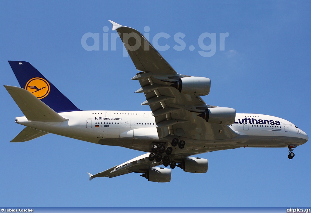 D-AIMA, Airbus A380-800, Lufthansa