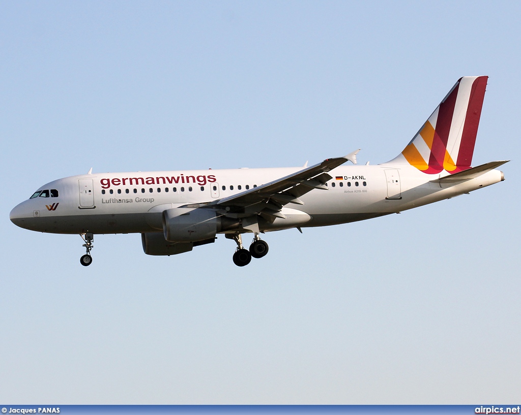 D-AKNL, Airbus A319-100, Germanwings