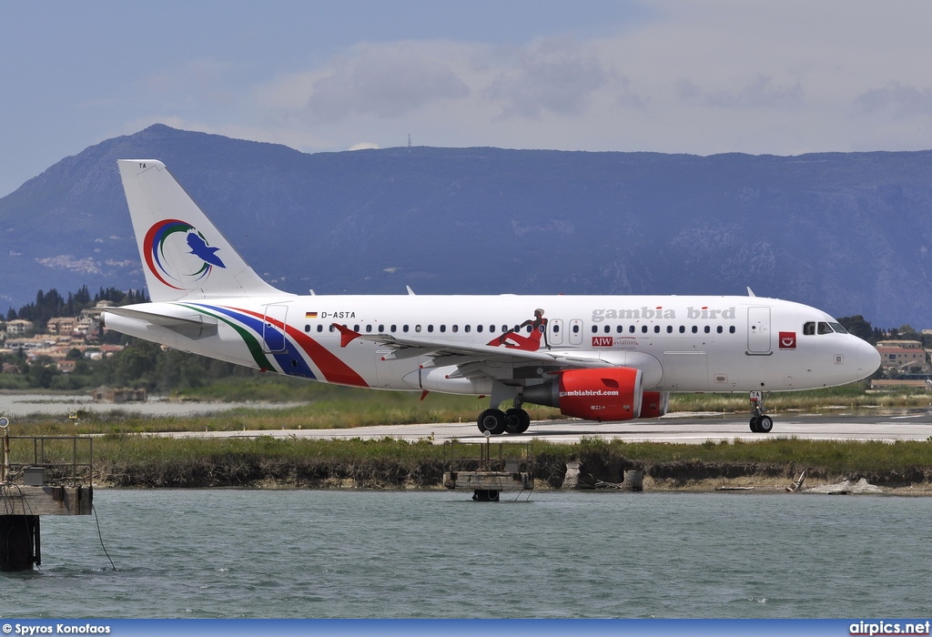 D-ASTA, Airbus A319-100, Gambia Bird