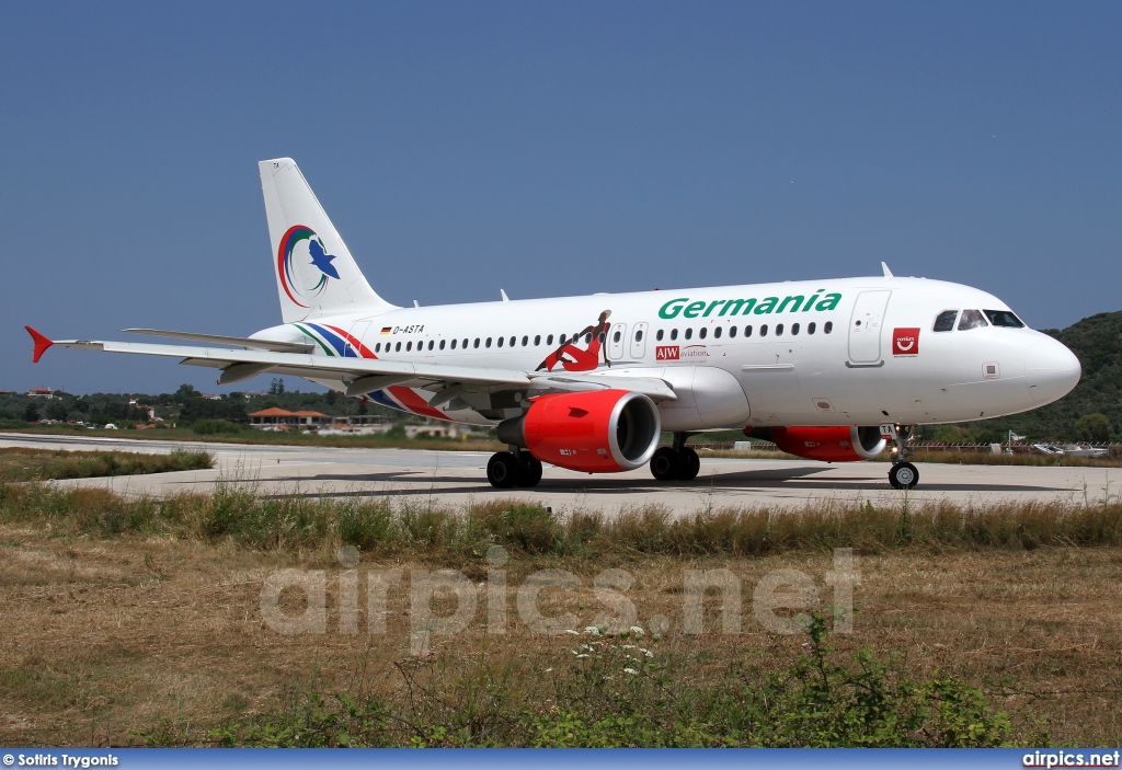 D-ASTA, Airbus A319-100, Germania