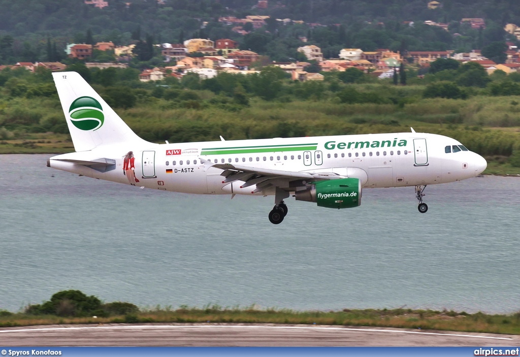 D-ASTZ, Airbus A319-100, Germania