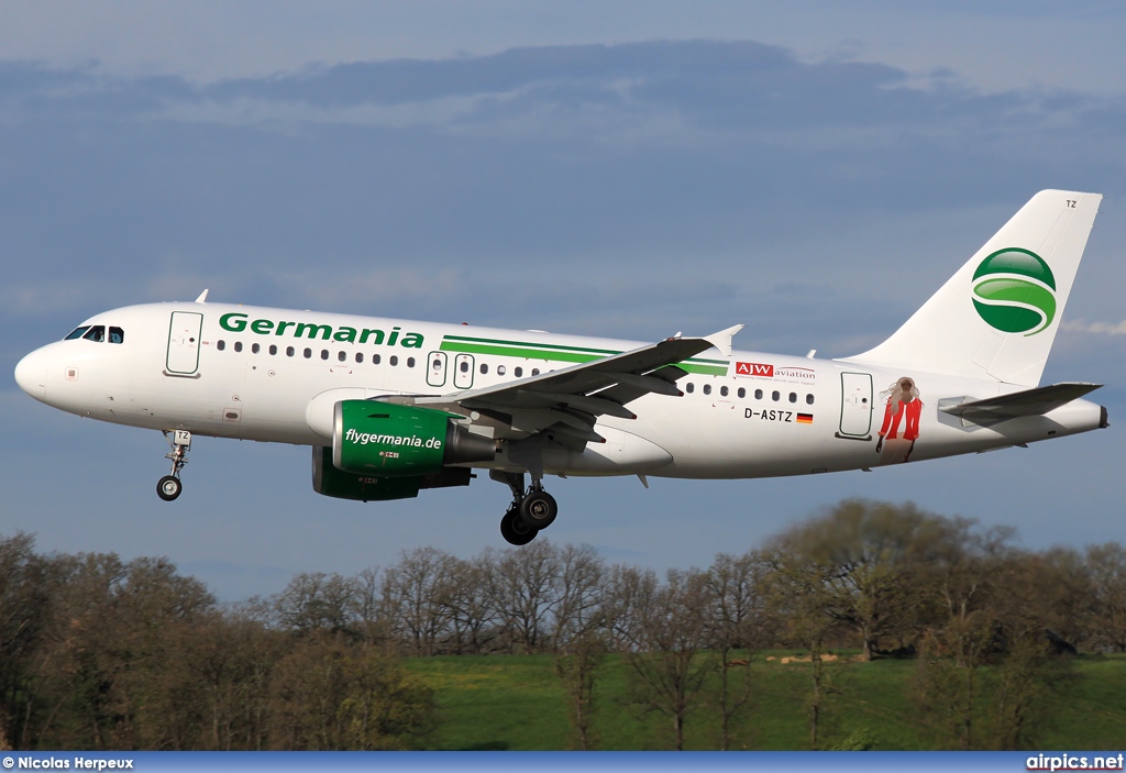 D-ASTZ, Airbus A319-100, Germania