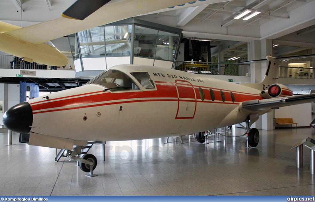 D-CLOU, Hamburger Flugzeugbau HFB-320 Hansa Jet, Deutsches Museum