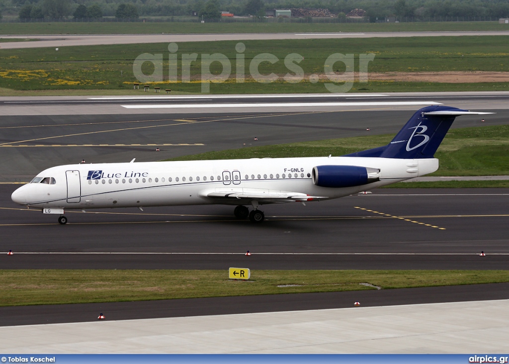 F-GNLG, Fokker F100, Blue Line