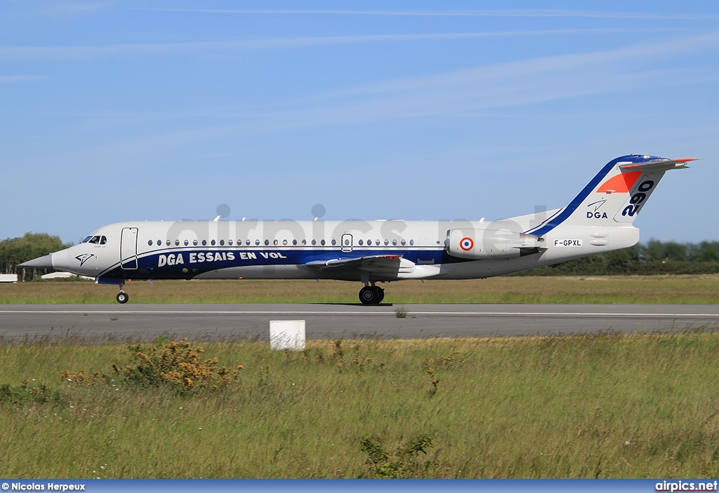 F-GPXL, Fokker F100, France - Centre d'Essais en Vol (CEV)