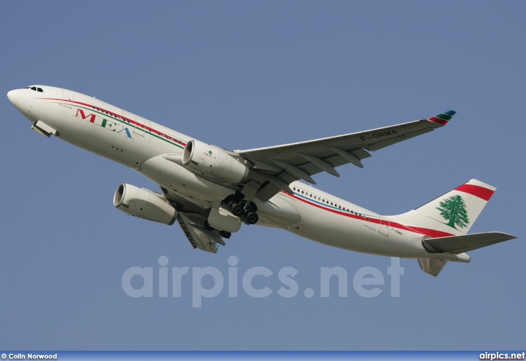 F-ORMA, Airbus A330-200, Middle East Airlines (MEA)