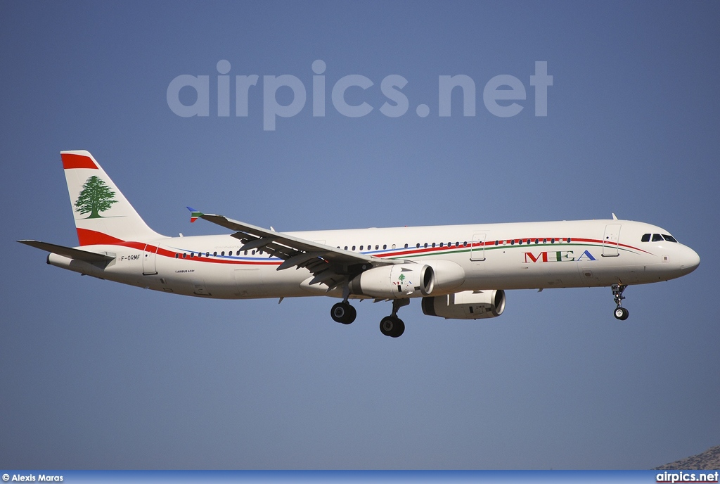 F-ORMF, Airbus A321-200, Middle East Airlines (MEA)