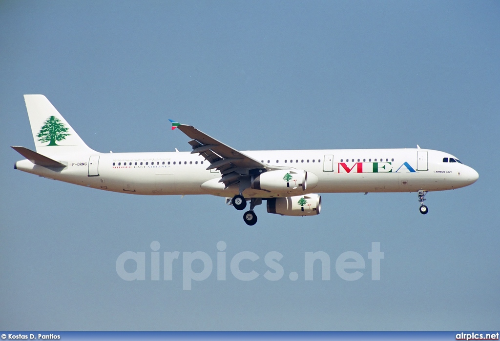 F-ORMG, Airbus A321-200, Middle East Airlines (MEA)