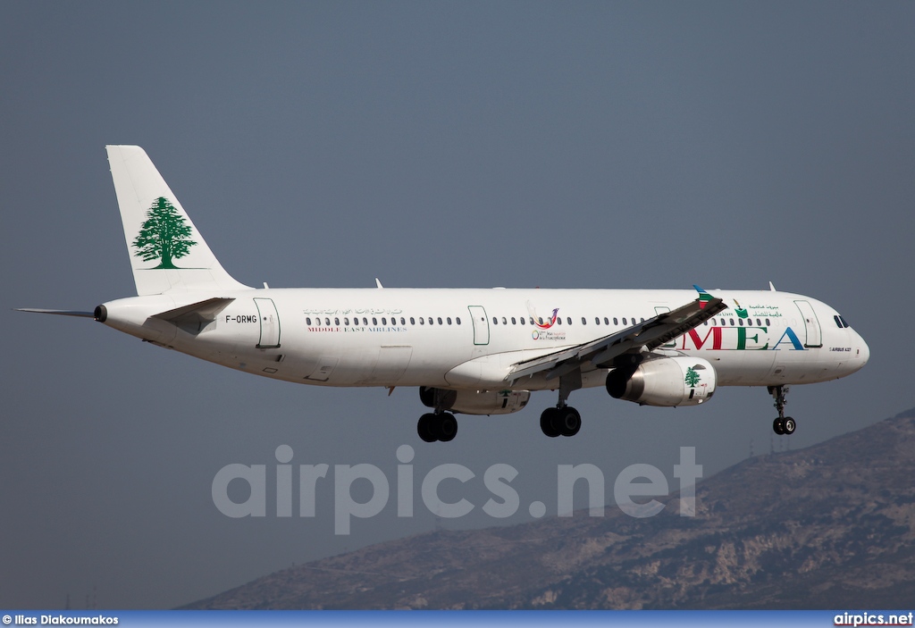 F-ORMG, Airbus A321-200, Middle East Airlines (MEA)