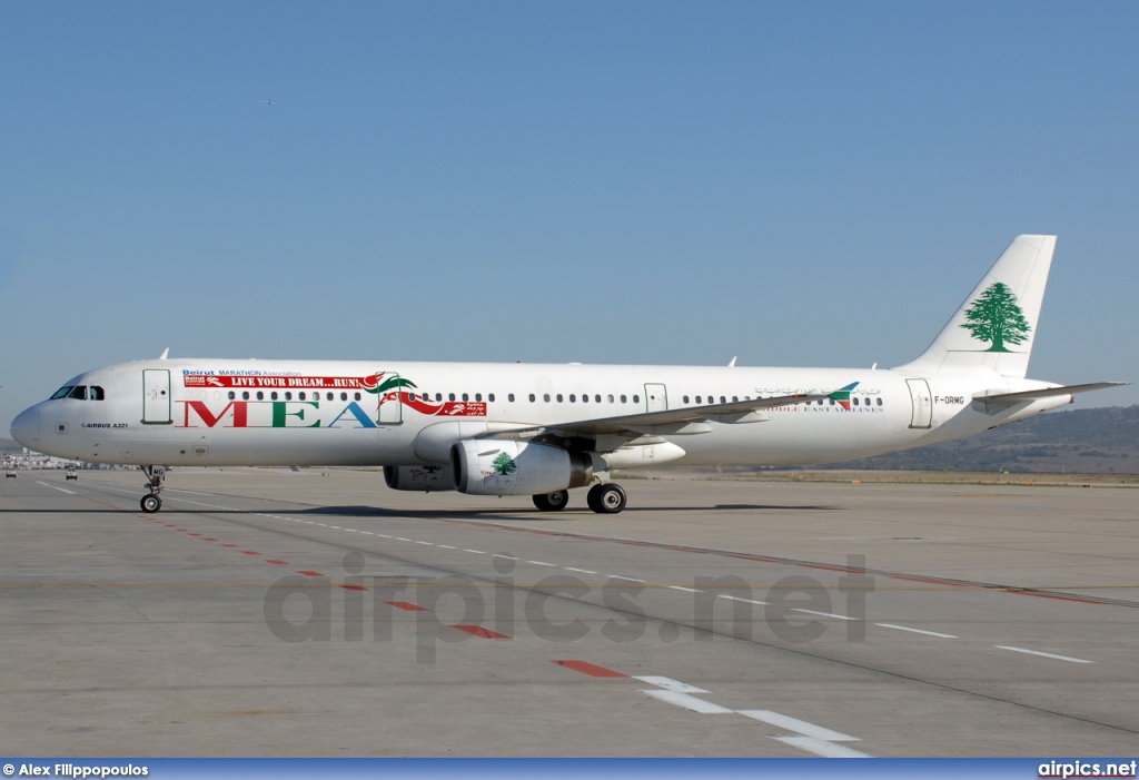 F-ORMG, Airbus A321-200, Middle East Airlines (MEA)