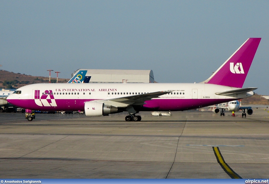 G-CECU, Boeing 767-200, UK International Airlines
