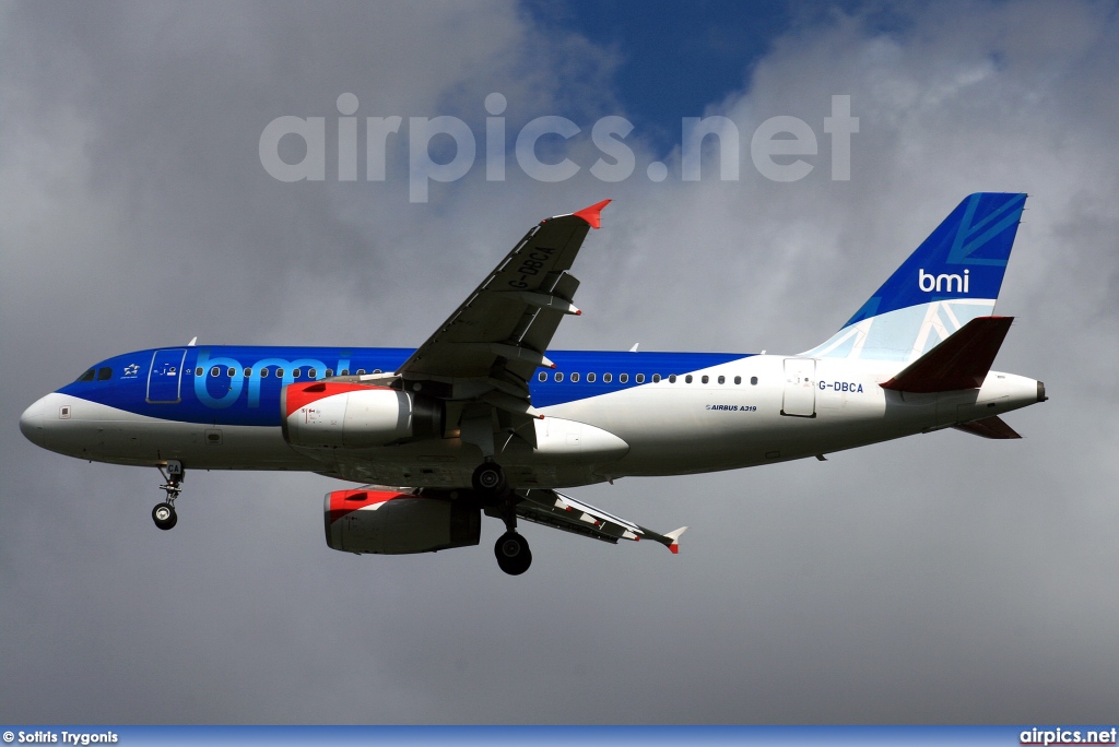 G-DBCA, Airbus A319-100, bmi