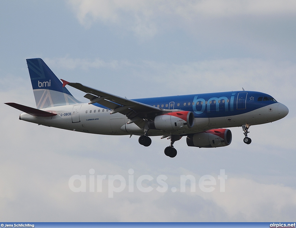 G-DBCB, Airbus A319-100, bmi