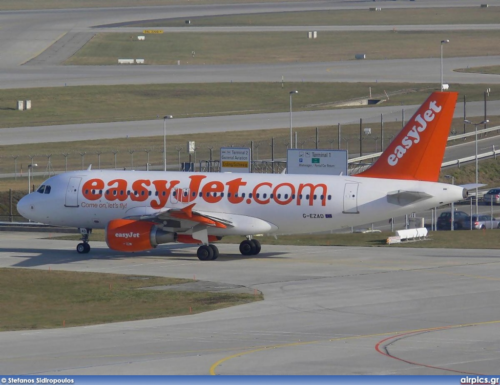 G-EZAD, Airbus A319-100, easyJet