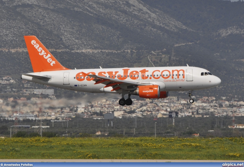 G-EZAN, Airbus A319-100, easyJet