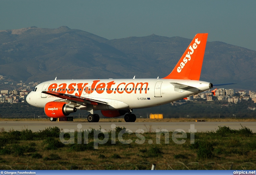 G-EZBA, Airbus A319-100, easyJet