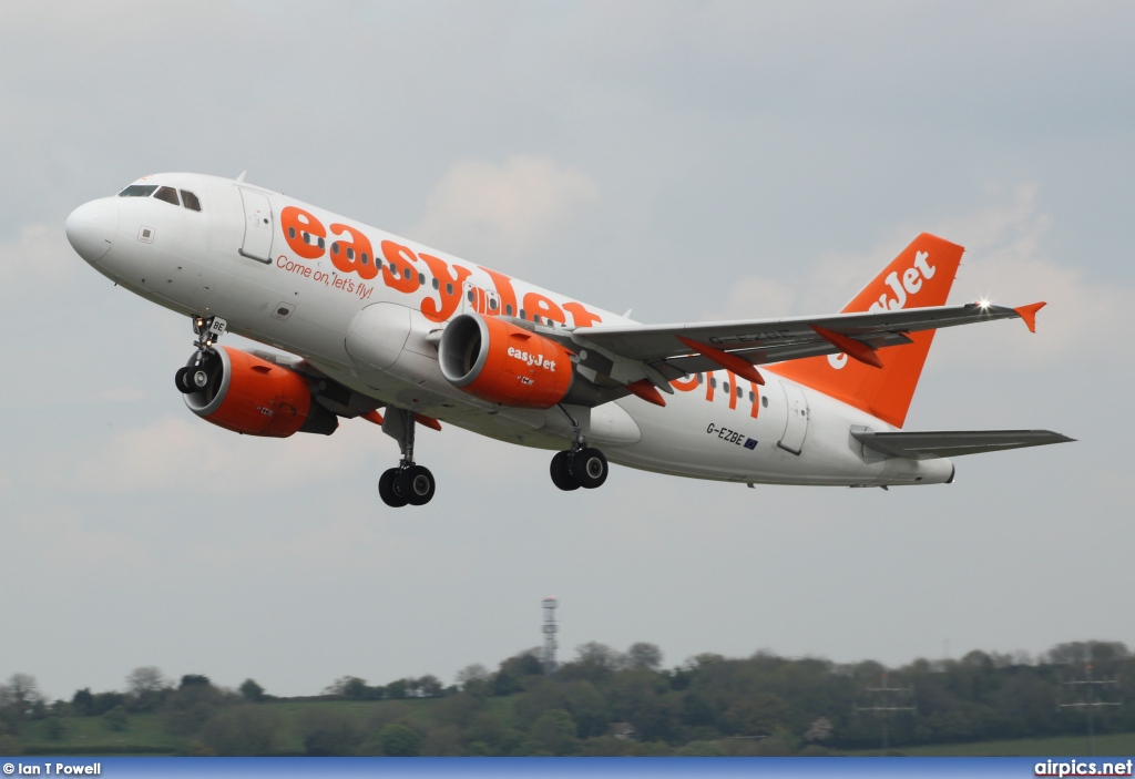 G-EZBE, Airbus A319-100, easyJet