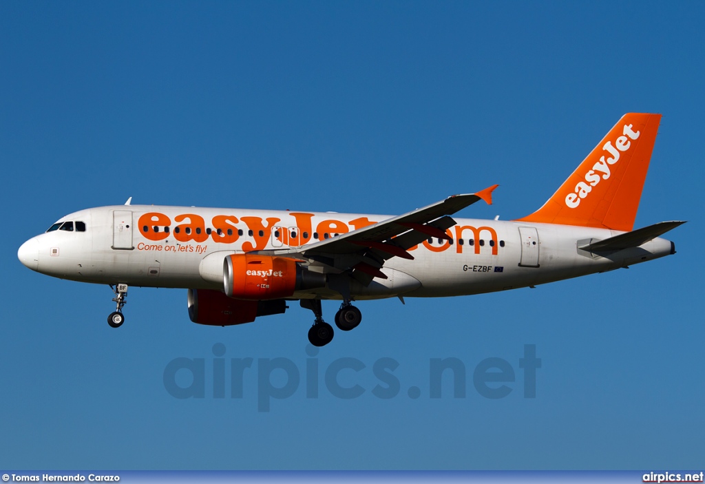 G-EZBF, Airbus A319-100, easyJet