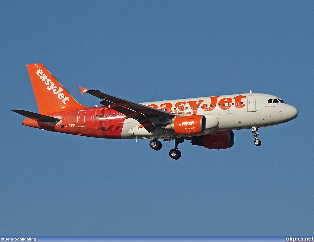 G-EZBF, Airbus A319-100, easyJet