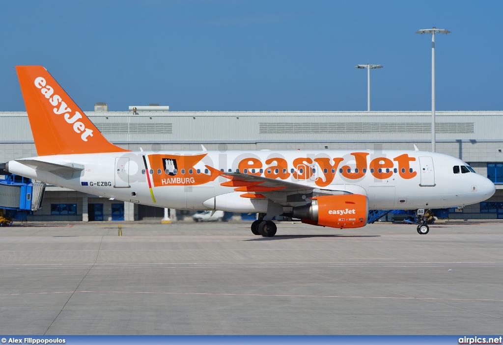 G-EZBG, Airbus A319-100, easyJet