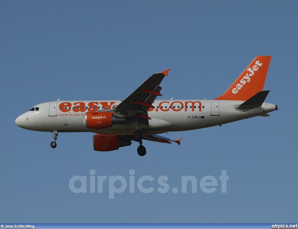 G-EZBJ, Airbus A319-100, easyJet