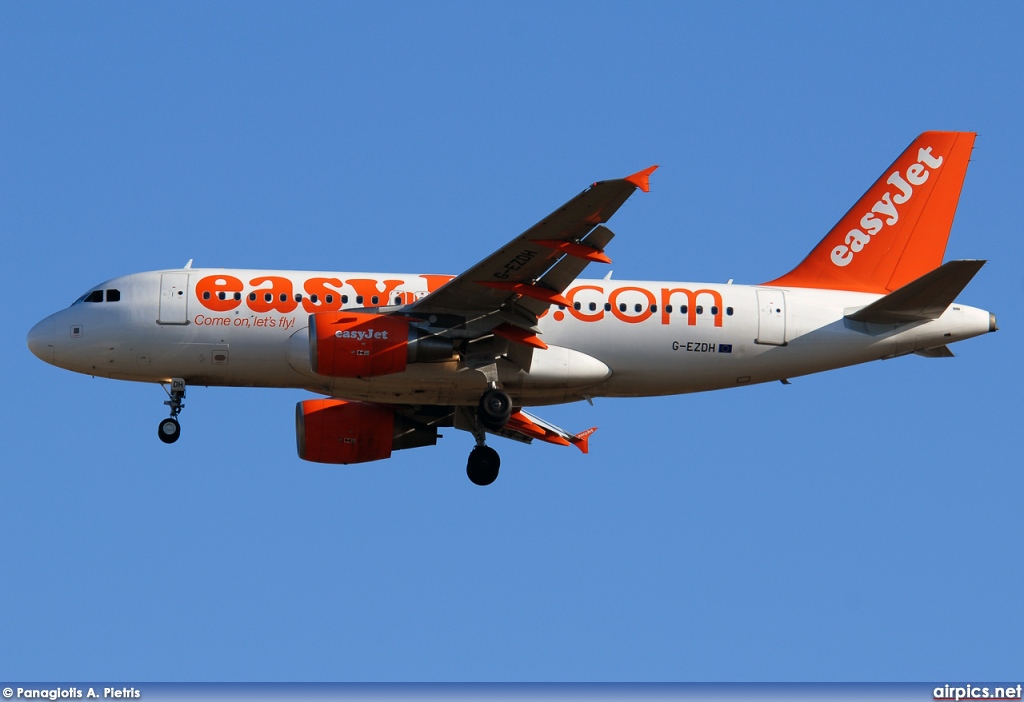 G-EZDH, Airbus A319-100, easyJet