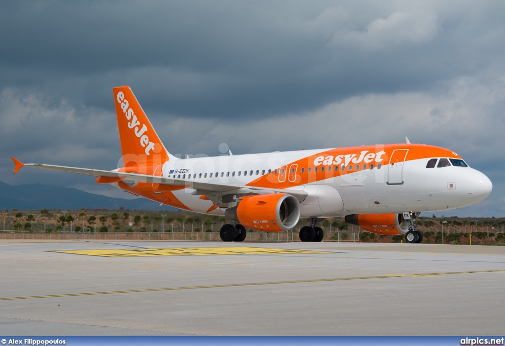 G-EZDK, Airbus A319-100, easyJet