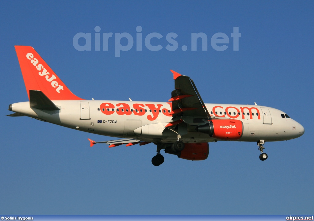 G-EZDM, Airbus A319-100, easyJet